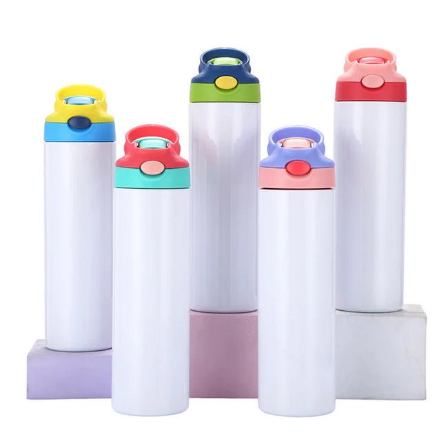 12oz Kid sublimation Strainght Insulated Tumbler cute sippy cup，sippy cup  tumblers，small tumbler with straw