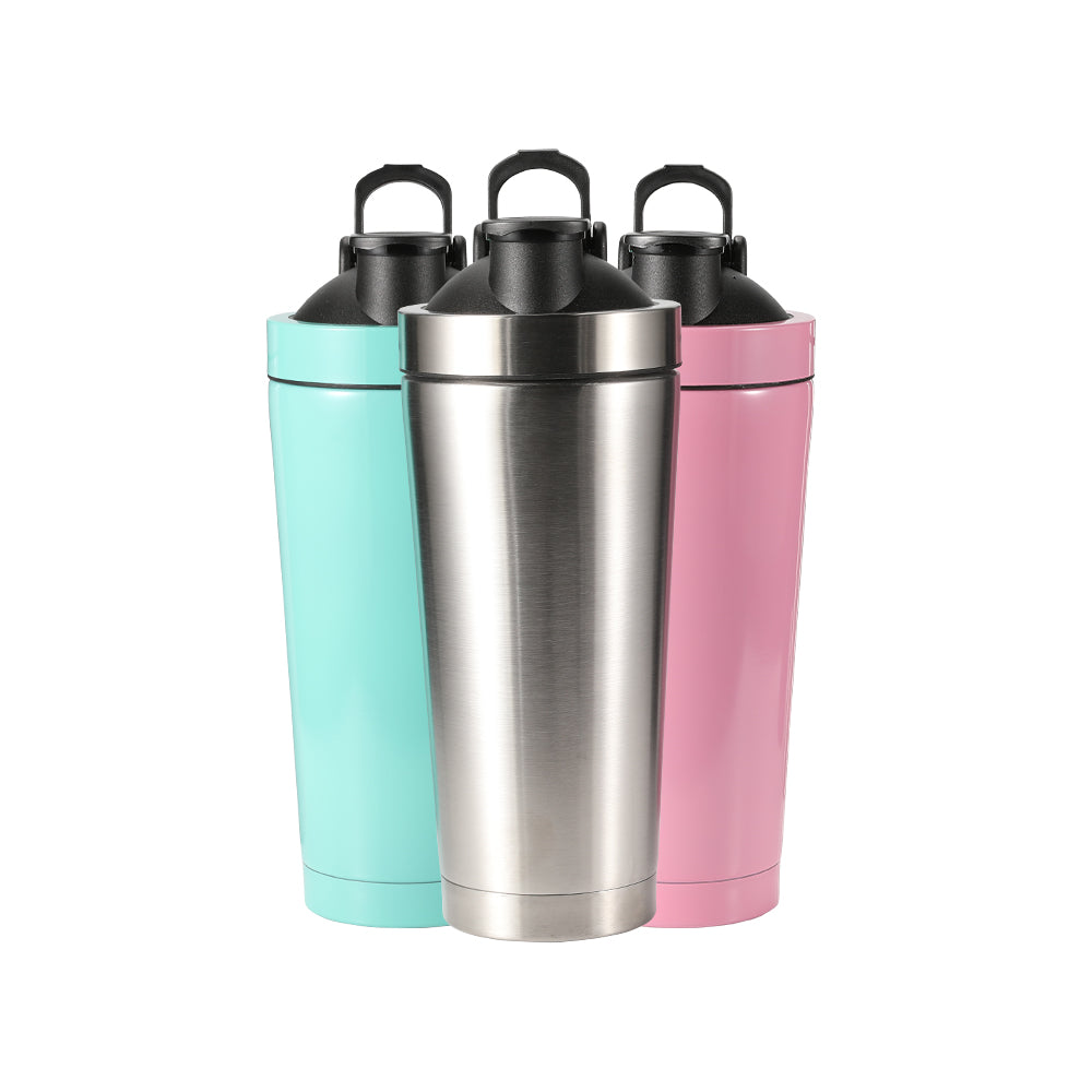 739ml Stainless Steel Shaker Bottle GYM Sports Portable Double Wall Vacuum  Protein Powder Nutrition Water Bottles