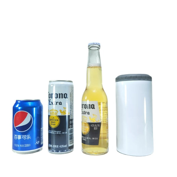 VEVELU 25 Pack 4-in-1 Skinny Can Cooler Double Wall Stainless Steel  Insulated Can Holder, 16 OZ Sublimation Slim Skinny White Stainless Steel  Can