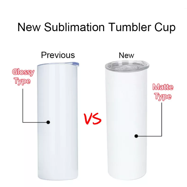 20 oz Straight MATTE Sublimation ready skinny tumbler RTS, MATTE subli –  ACC Sublimation Blanks & Designs