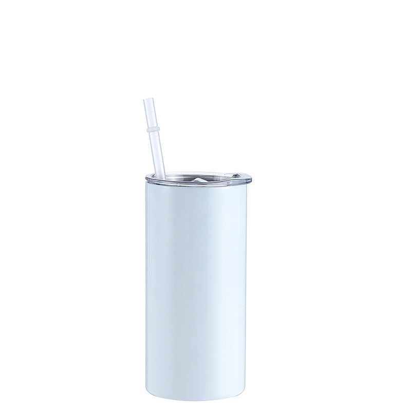 15oz Case (25/30 Units) Sublimation Straight Skinny Tumbler W/Straw