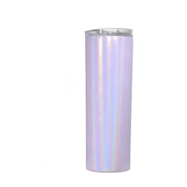20oz Sublimation Glitter Skinny straight Tumblers with Lids  and Metal Straws & Silicone Bottom, Stainless Steel Double Wall Vacuum  Insulated Travel Mug (pink): Tumblers & Water Glasses