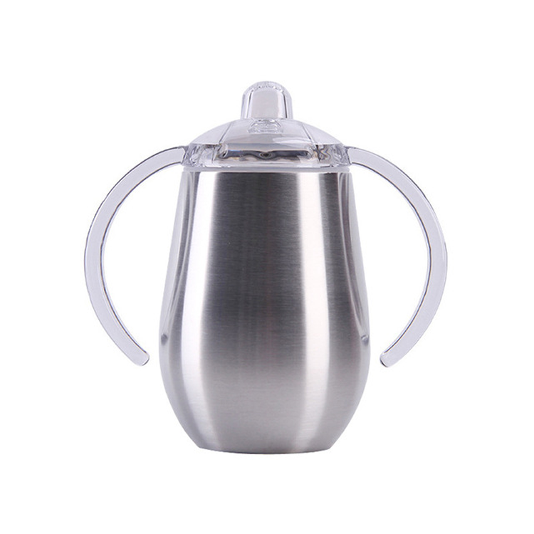 10 oz Stainless Steel Insulated Training Sippy Cup Tumblers with