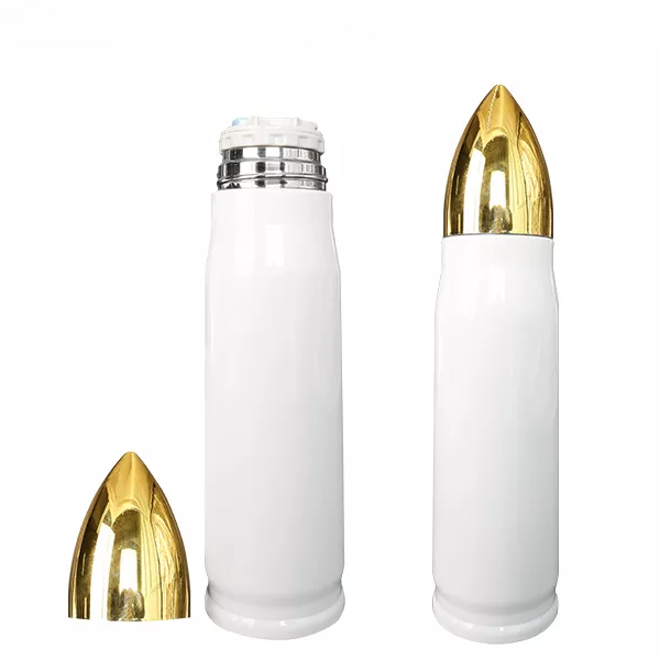 Tumbler Shotgun Shell Thermos Sublimation blank 17 & 25oz (Slight Tapered)