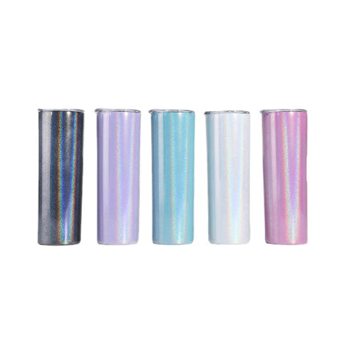 Jahao 4 Pack Sublimation Blank Tumblers 20 oz Skinny Straight, Stainless Steel Sublimation Blanks Tumbler Heat Press Transfer, with Lids, Metal