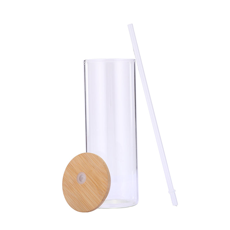 Tronco + 20oz Glass Tumbler Glass Silicone Protective Sleeve Bamboo Lid