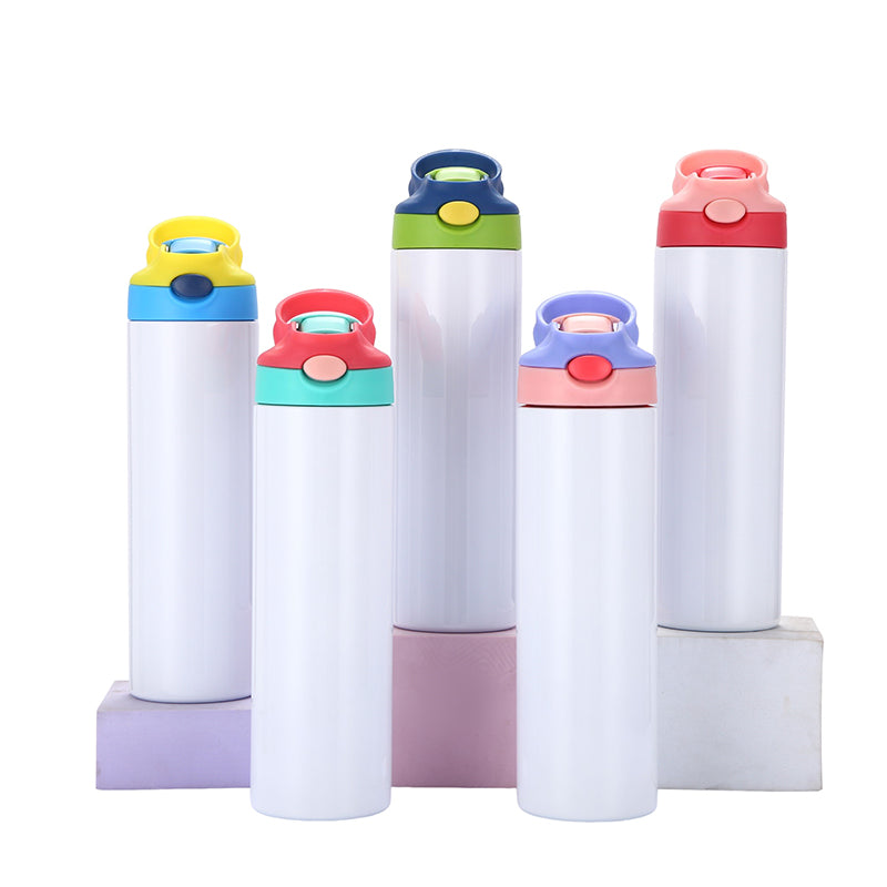 12oz Sublimation Sippy Cups Kids Sublimation Water Bottles With