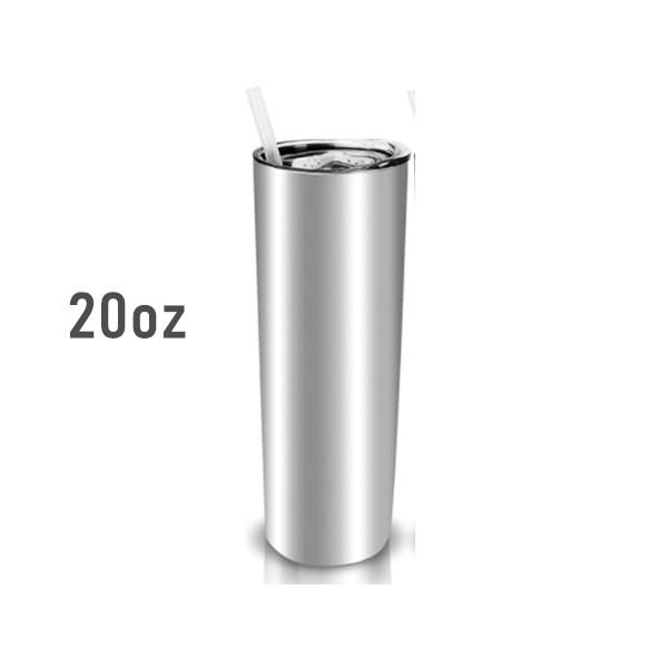Pknoclan Stainless Steel Skinny Tumbler Set Insulated Travel Tumbler with Closed Lid Straw Skinny Insulated Tumbler 20 oz Slim Water Tumbler Cup for C