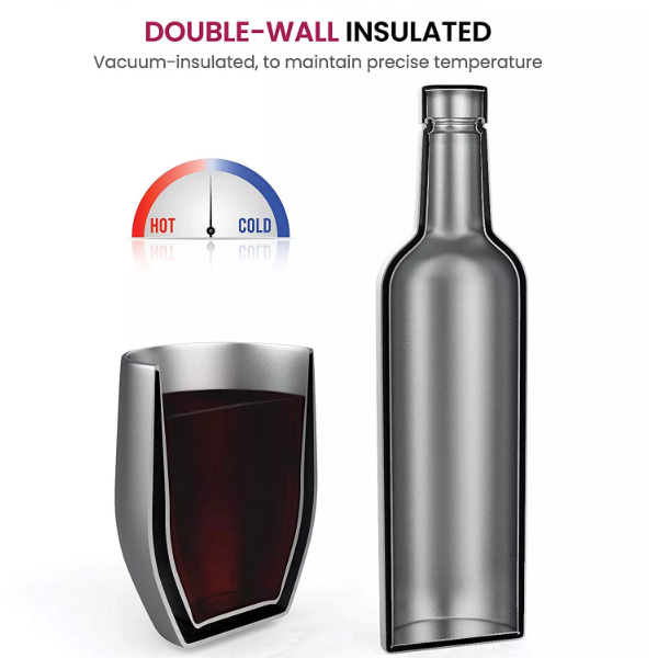 5-20pcs Sublimation Wine Bottle Set Double Wall Stainless Steel Vacuum  Insulated Cup 17oz Wine Tumbler Bottle Wine Glasses - AliExpress