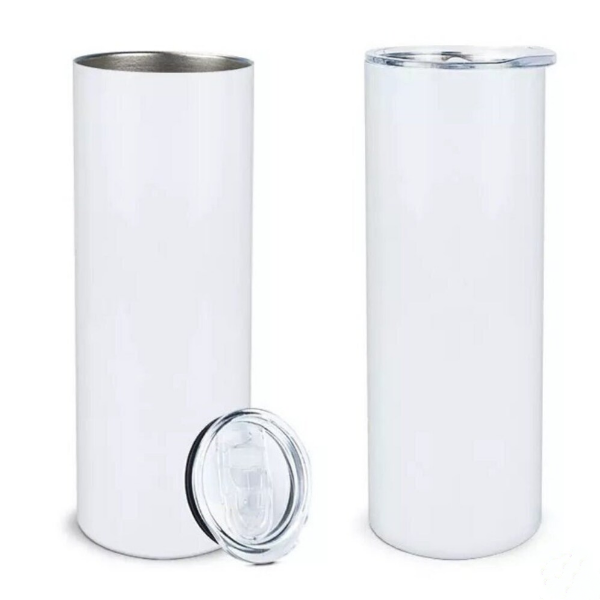 Stainless Steel 20 OZ Skinny Straight Tumbler with Handle